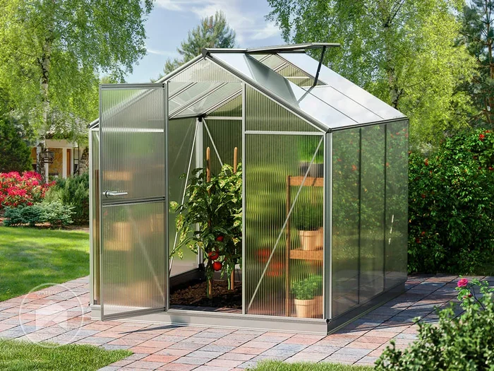 192 x 192 cm Invernadero, incl. Set XL, 8 mm placas alveolares