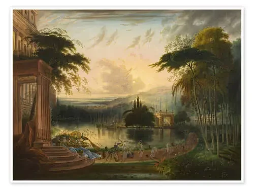 A Romantic Landscape with the Arrival of the Queen of Sheba de Samuel Colman Bridgeman Images