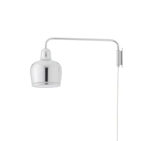 A330S Golden Bell Aplique de pared Chrome/White – Artek