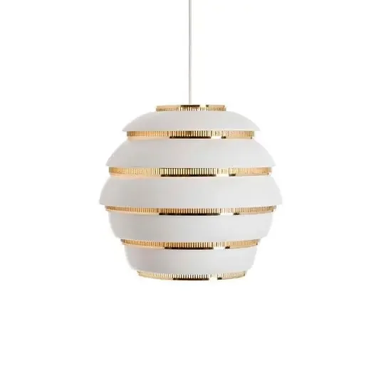 A331 Beehive Lámpara Colgante Blanco/Latón – Artek