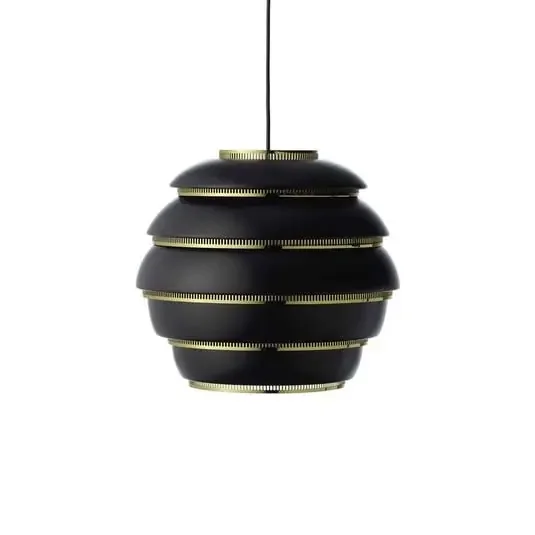A331 Beehive Lámpara Colgante Negro/Latón – Artek