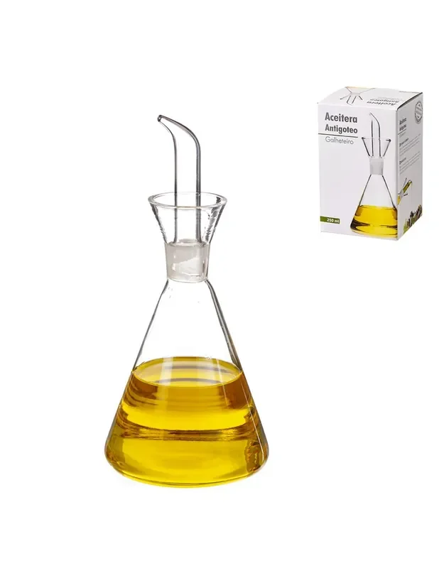 Aceitera de cristal antigoteo 250ml kozina 8434504058724 01035 KOZINA