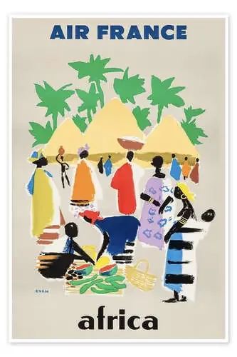 África a través de Air France de Vintage Travel Collection