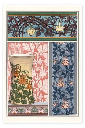 Aguileña, Aquilegia vulgaris I de Eugène Grasset akg-images