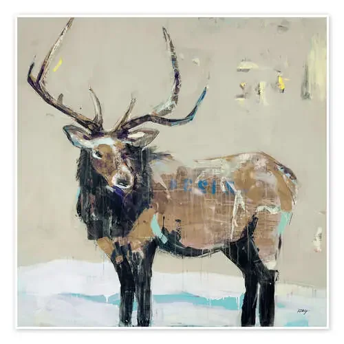 Alce en invierno de Kellie Day Wild Apple Graphics