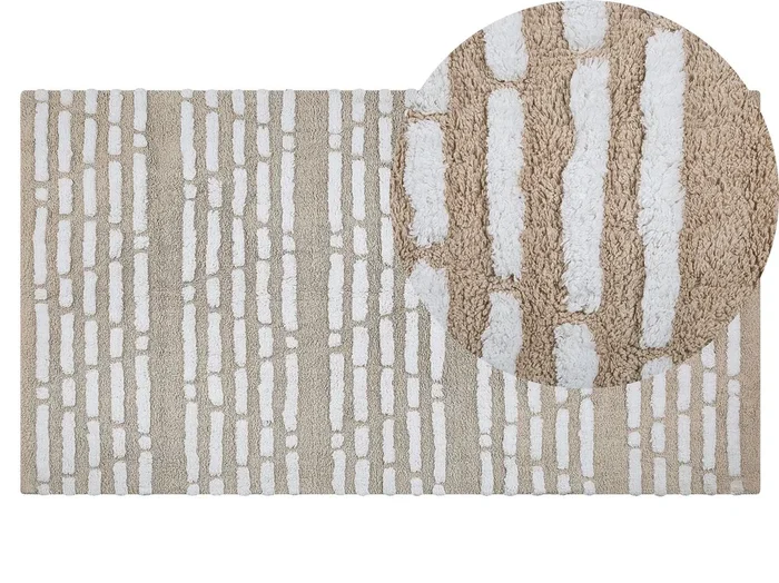 Alfombra AHIRLI Beige 120 x 180 cm Algodón