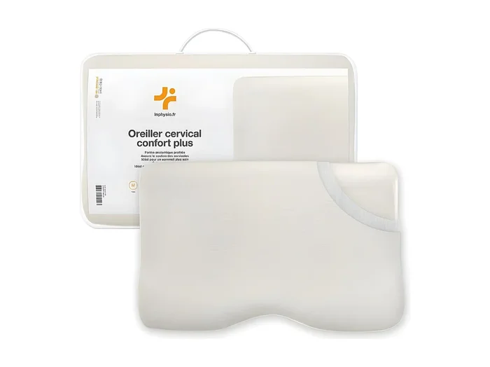 Almohada Cervical Ergonómica de Espuma con Memoria – 54x33x10 – CONFORT PLUS