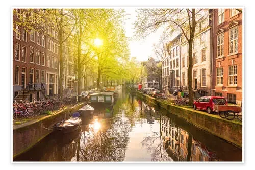 Amanecer en los canales de Ámsterdam de George Pachantouris