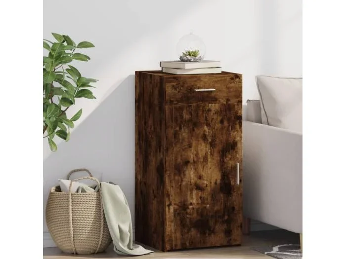 Aparador madera de ingeniería roble ahumado 45×42,5×93 cm