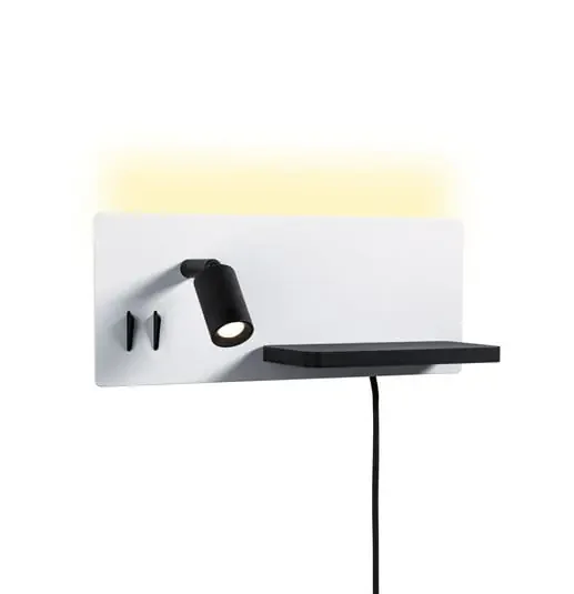 Aplique de pared LED Serra, negra, 2700 K, derecha – Paulmann