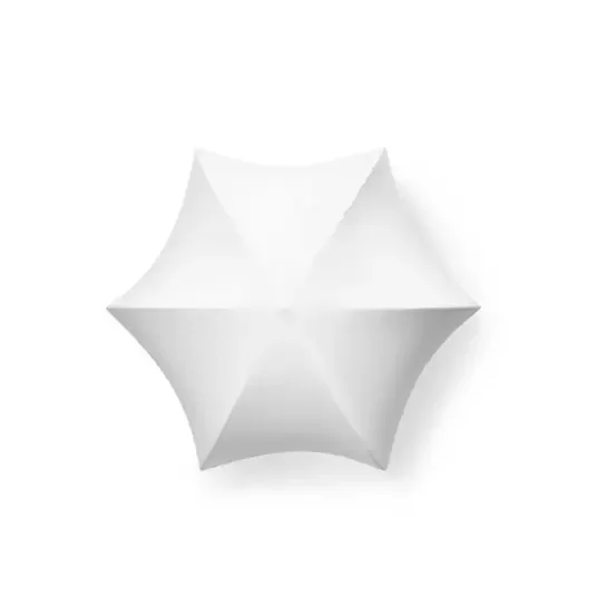 Aplique de pared Poem, Ø 58 cm, acero, vellón, blanco – ferm LIVING
