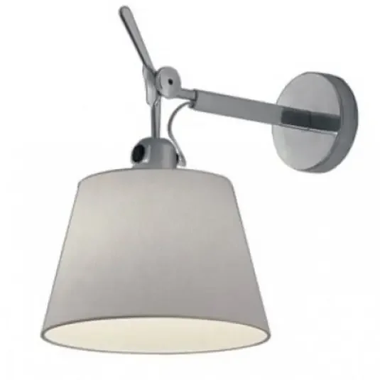Aplique de pared Tolomeo Parete Diffusore, gris, Ø 32 cm – Artemide
