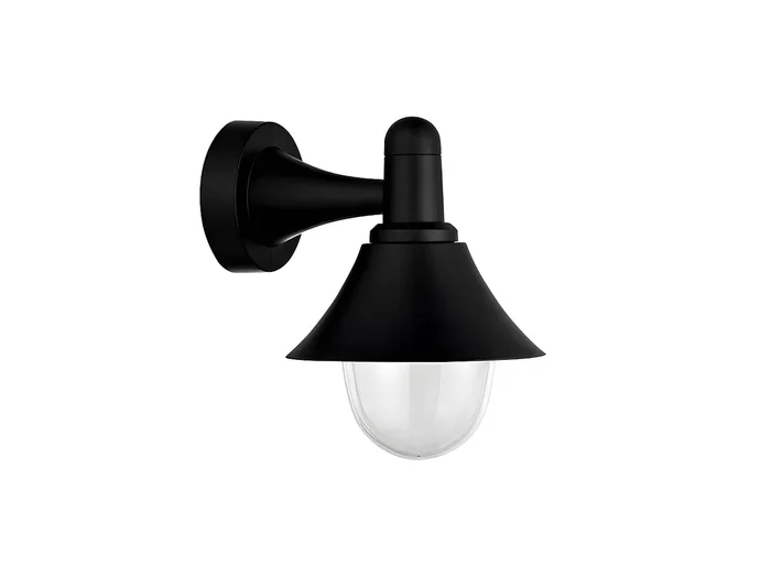 Aplique Exterior Mentol 1luz Negro Ip44