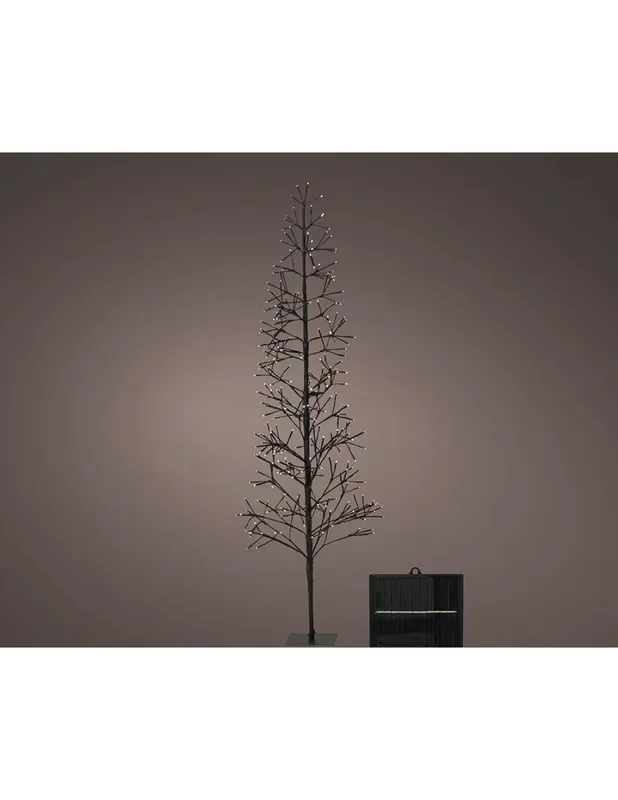 Arbol microled solar, luz parpadeante, 192 led, blanco calido. lumineo 8720194810200 72558 LUMINEO