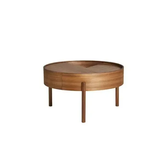 Arc Mesa de sofá Ø66 Walnut – Woud