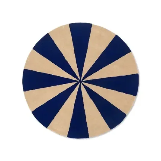 Arch Tufted Alfombra Large Bright Blue/Off-White – Ferm Living