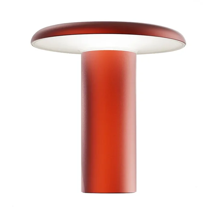 Artemide Takku lámpara de mesa LED con batería recargable, rojo