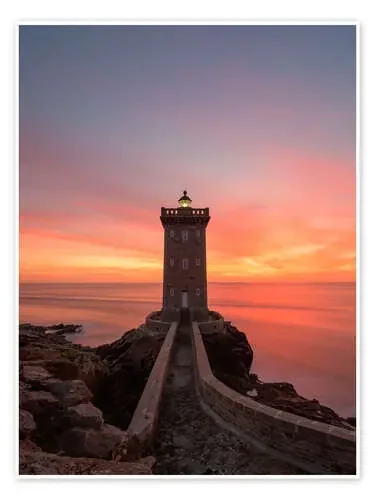 Atardecer en el faro de Kermorvan de Jos Pannekoek