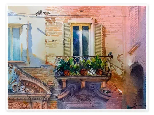 Balcony in flowers de Samira Yanushkova