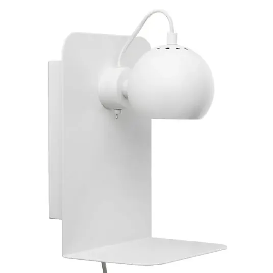Ball Aplique de Pared con USB Blanco Mate – Frandsen