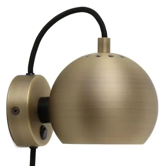 Ball Aplique de Pared Latón Antigüo – Frandsen