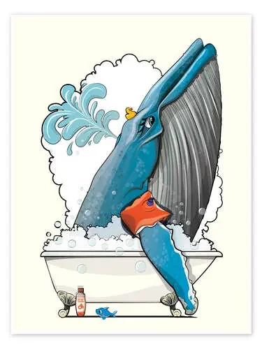 Ballena azul en la ducha de Wyatt9