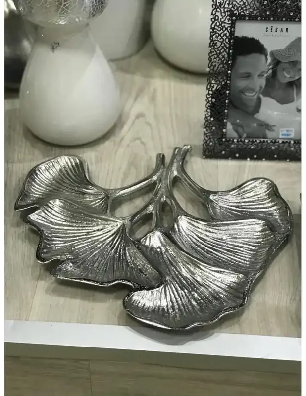 Bandeja pétalos plata 26*31cm