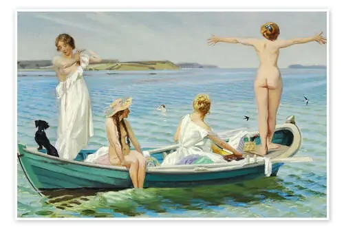 Bathing young girls de Harald Slott-Møller Master Collection