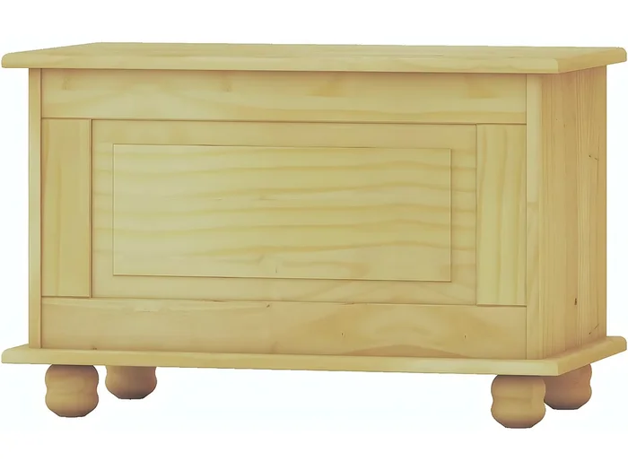 Baul , pino macizo, Moblit, serie Canet, medidas (46x70x39) cm ( altoxanchoxfondo), sin barnizar