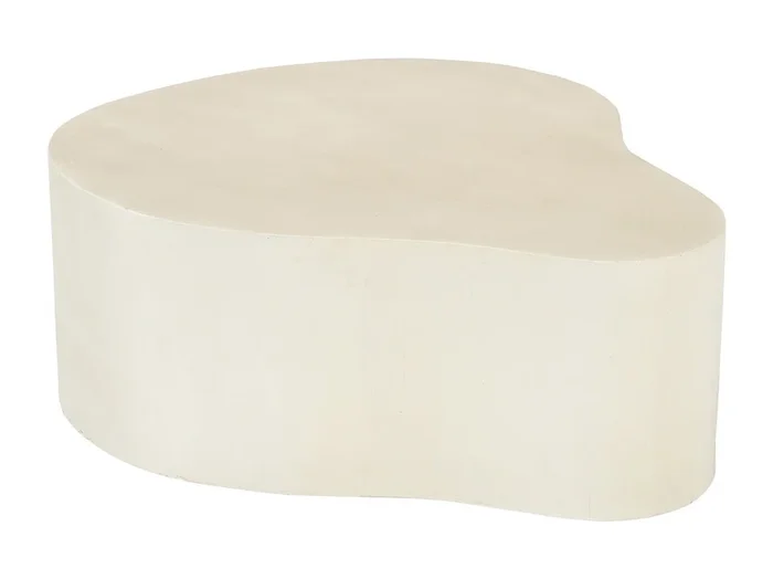 BEAN-Mesa de centro orgánica de 83 cm en hormigón blanco