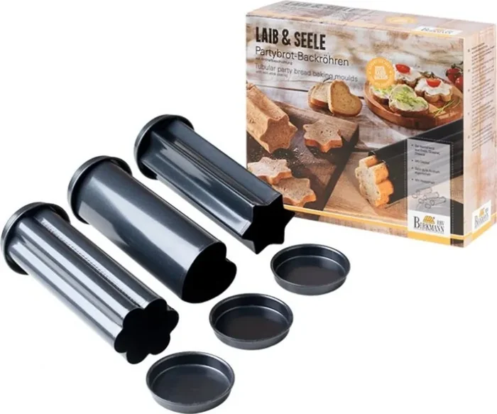 Birkmann Set de 3 Moldes de Tubo para Pan con Formas, Laib und Seele