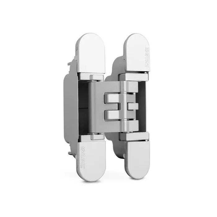 BISAGRA INVISIBLE KUBICA HYBRID K2760 – ACABADOS CROMO SATINADO Y NEGRO