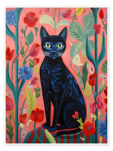 Black Cat Among The Flowers de Niphion