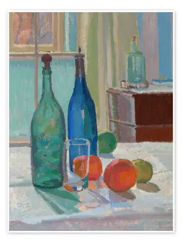 Blue and Green Bottles and Oranges, 1914 de Spencer Frederick Gore akg-images