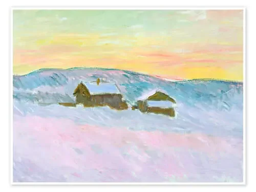 Blue Houses in a Norwegian Landscape, 1895 de Claude Monet Nook Vintage Archive