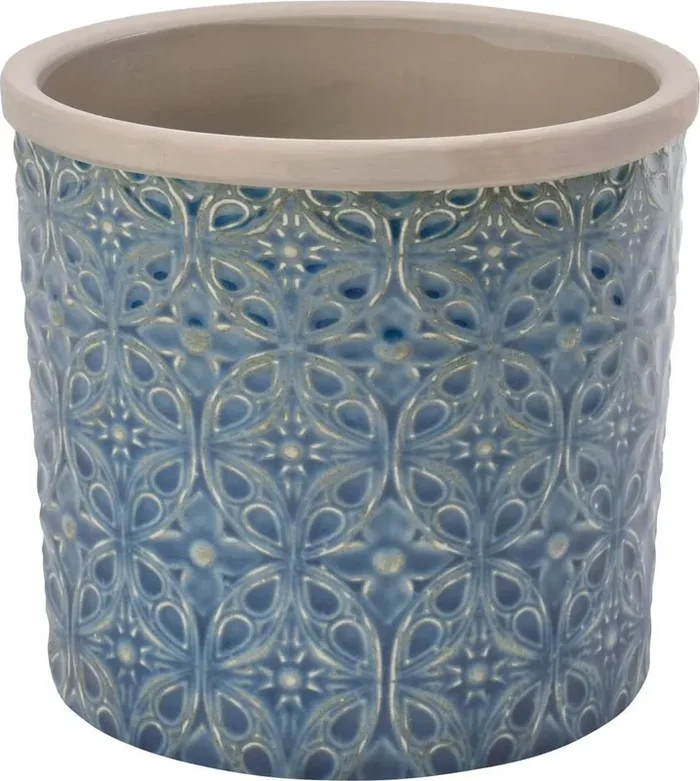 Burgon & Ball Macetero «Porto», Azul, Ø 16cm