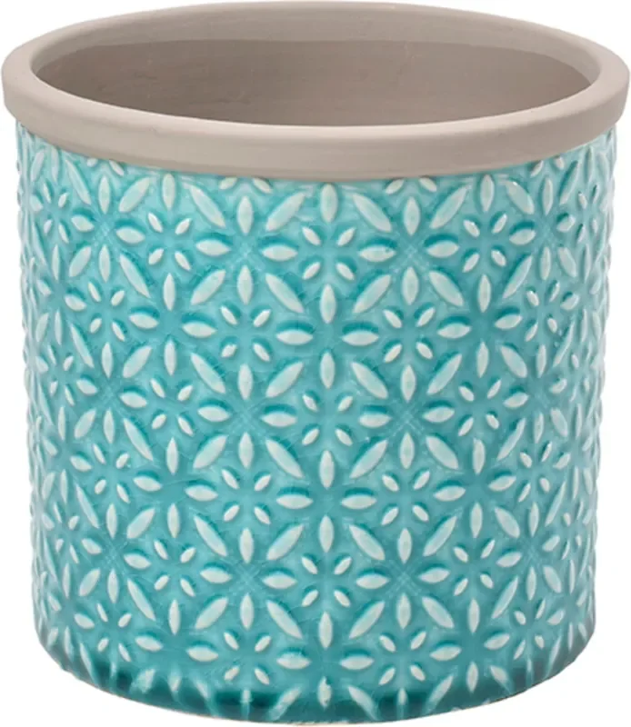 Burgon & Ball Macetero «Tuscany» – Turquesa, Ø 14 cm