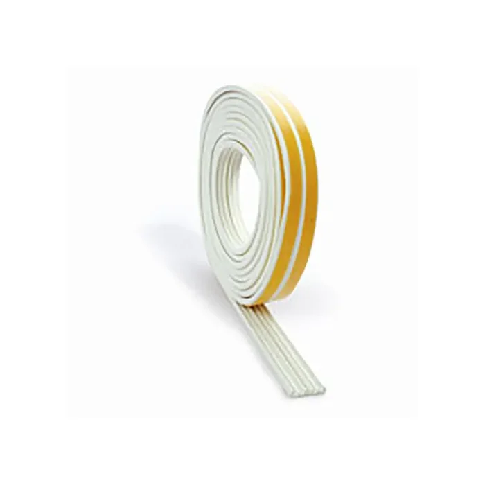BURLETE ADHESIVO PUERTA/VENTANA «E» BLANCO 9X4MM 6 METROS