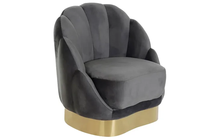 Butaca Poliester Metal 86X80X85 Gris Oscuro