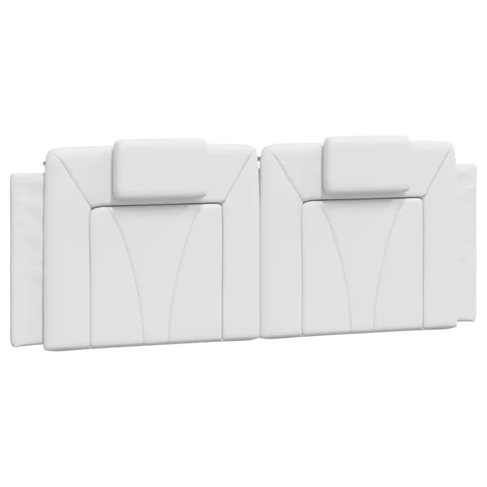Cabecero cama – Mueble cabecero acolchado cuero sintético blanco 152 cm
