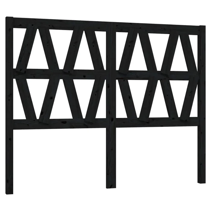 Cabecero de cama madera maciza de pino negro 166x4x100 cm