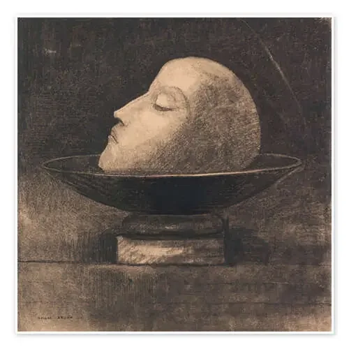 Cabeza de un mártir en un plato de Odilon Redon Master Collection