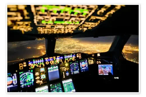 Cabina del A380 con vistas a Teherán de Ulrich Beinert