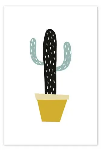 Cactus en un macetero amarillo de Marta Munte