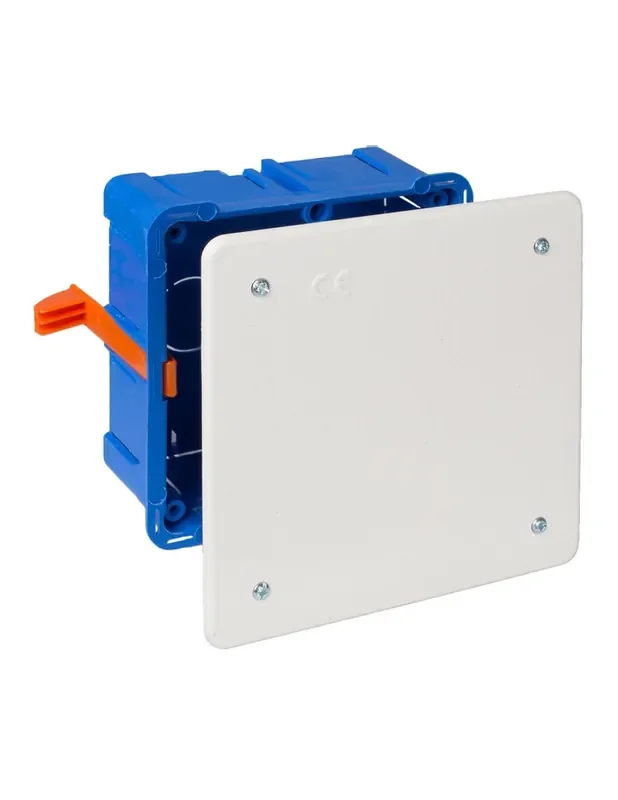 Caja de conexion de empotrar en tabique hueco 107x107x45mm solera 5362gw 8423220201118 60093 SOLERA