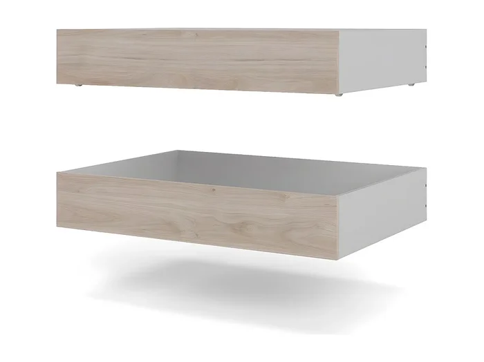 Cajón de cama Nada W94 cm 2 piezas, decoración nogal.
