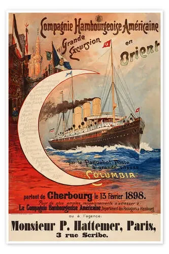 Campagnie Hambourgeoise-Américaine, Grande Excursion en Orient de Vintage Travel Collection ARTOTHEK