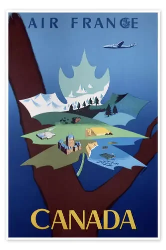 Canadá a través de Air France de Vintage Travel Collection