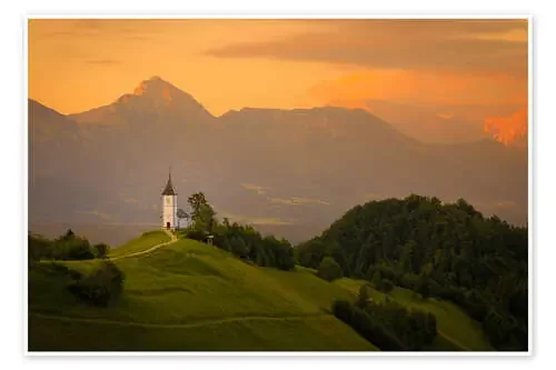 Capilla de San Primoz al atardecer de Jaynes Gallery Danita Delimont