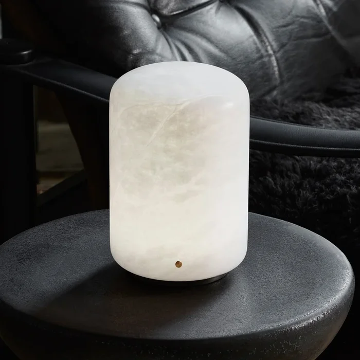 Capsule Lámpara de mesa LED de alabastro Altura 19,5 cm